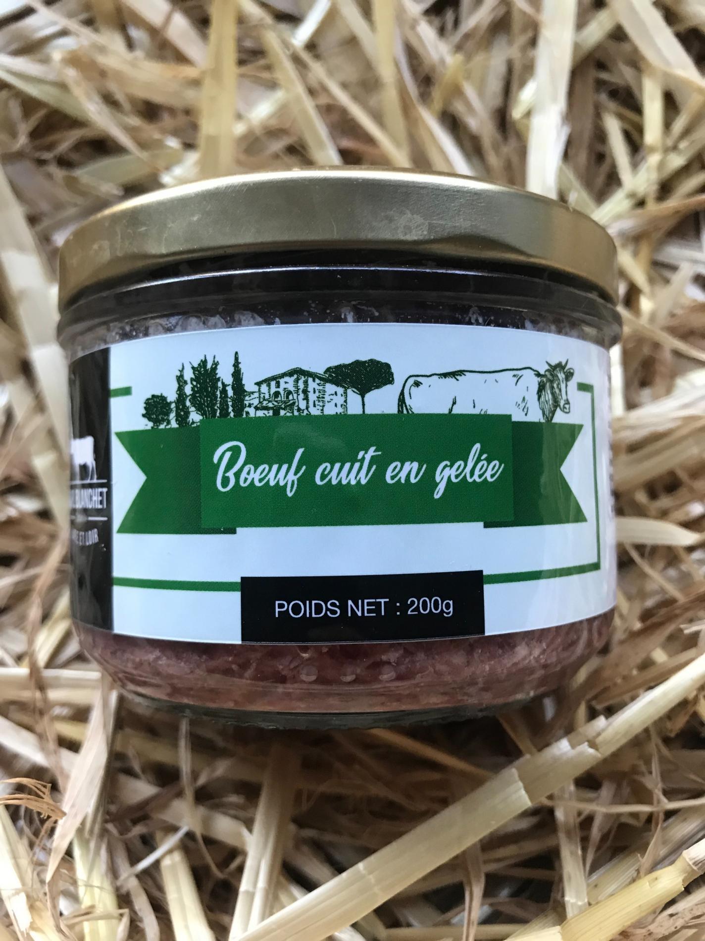 Boeuf cuit en gelée