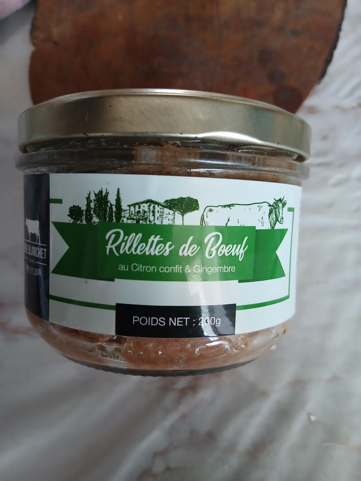 Rillettes de boeuf confit de citron gingembre