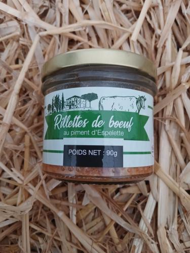 Rillettes de Boeuf au Piment d'Espelette 90grs