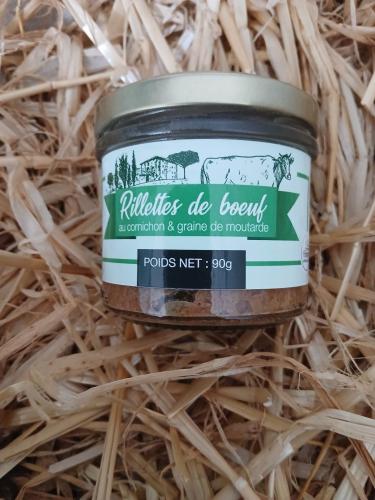 Rillettes de Bœuf cornichons et graines de moutarde 90grs